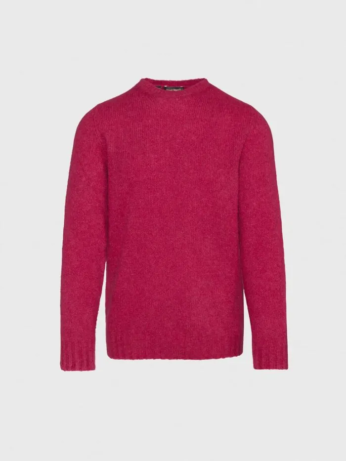 Sweaters Mens Paul Stuart Boucle Crewneck Sweater Bright Blue