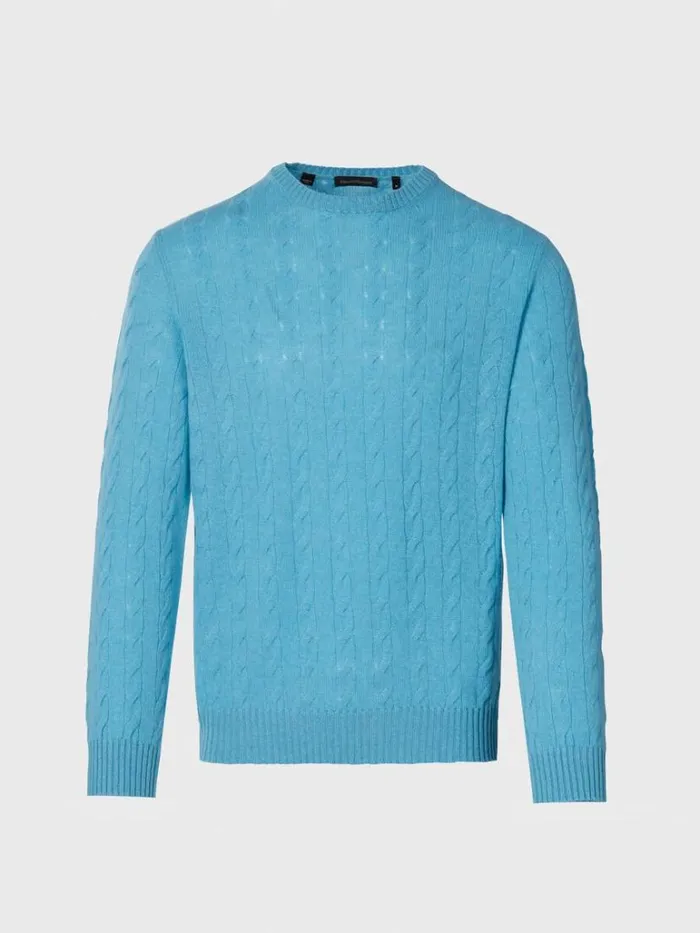 Sweaters Mens Paul Stuart Cashmere Cable Crewneck Sweater Lavender