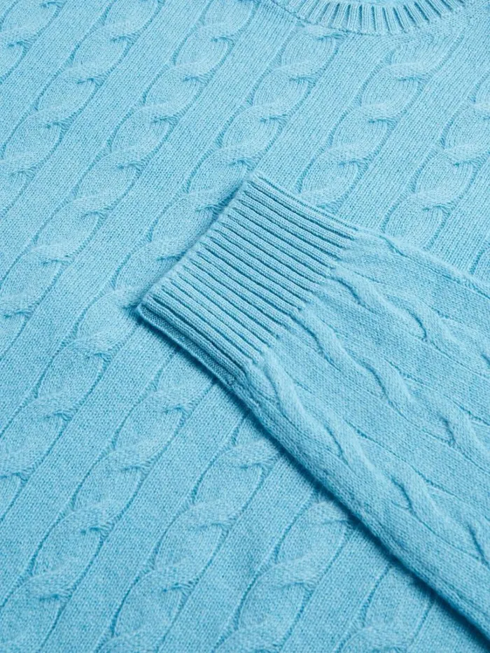 Sweaters Mens Paul Stuart Cashmere Cable Crewneck Sweater Lavender