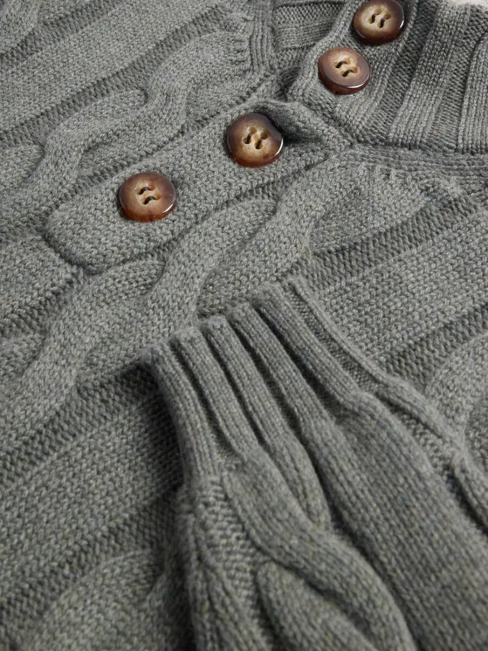 Sweaters Mens Paul Stuart Cashmere Cable Mock Neck Natural
