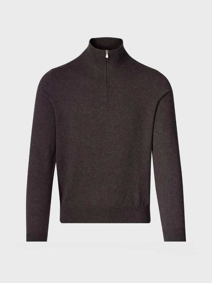 Sweaters Mens Paul Stuart Cashmere Quarter Zip Pullover Medium Blue