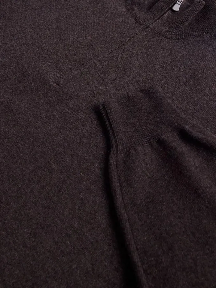 Sweaters Mens Paul Stuart Cashmere Quarter Zip Pullover Medium Blue