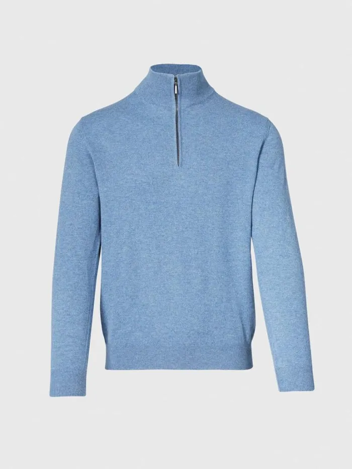 Sweaters Mens Paul Stuart Cashmere Quarter Zip Sweater Camel