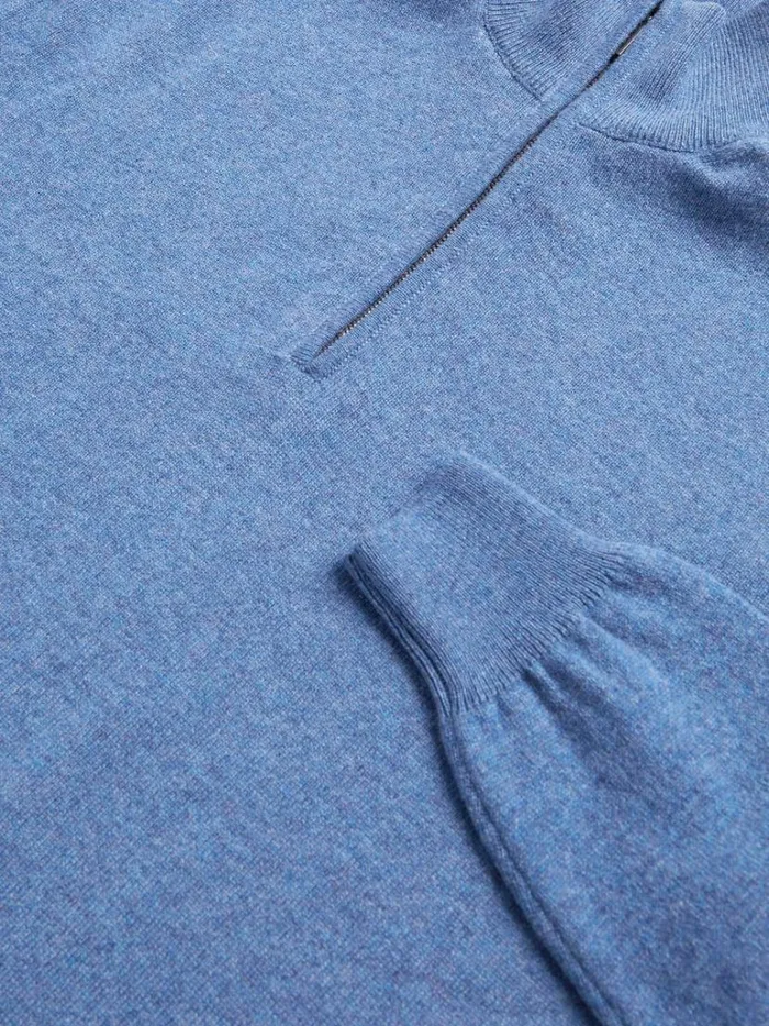 Sweaters Mens Paul Stuart Cashmere Quarter Zip Sweater Camel