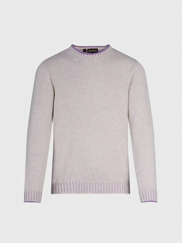 Sweaters Mens Paul Stuart Cotton Moulin Crewneck Sweater Lavender