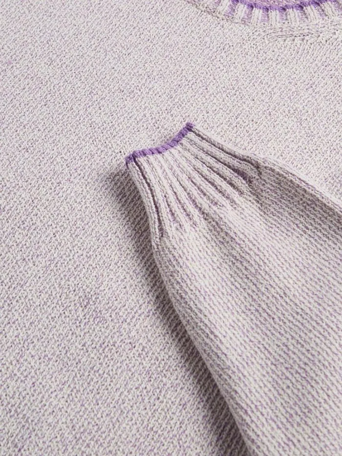 Sweaters Mens Paul Stuart Cotton Moulin Crewneck Sweater Lavender