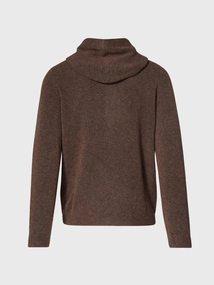 Sweaters Mens Paul Stuart Hooded Cardigan Brown