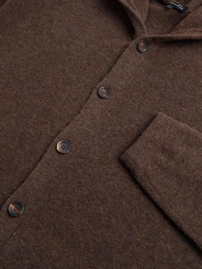 Sweaters Mens Paul Stuart Hooded Cardigan Brown