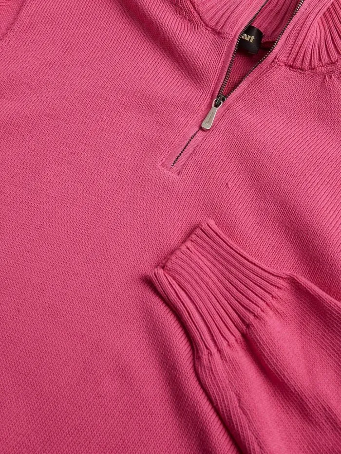 Sweaters Mens Paul Stuart Quarter Zip Sweater Bright Pink