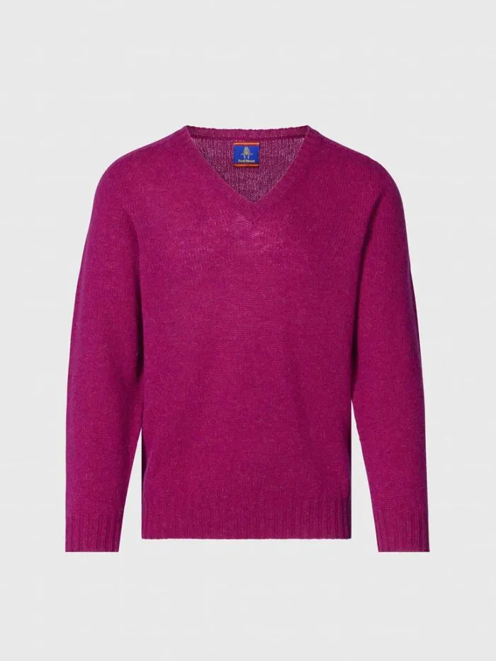 Sweaters Mens Paul Stuart Shetland Wool VNeck Sweater Blue