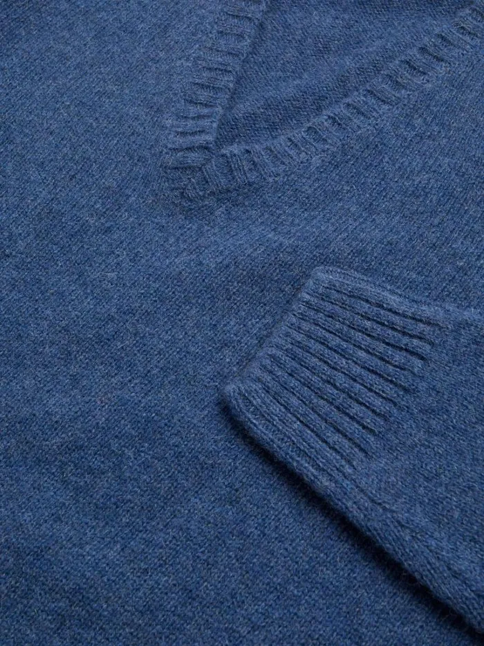 Sweaters Mens Paul Stuart Shetland Wool VNeck Sweater Cinnamon