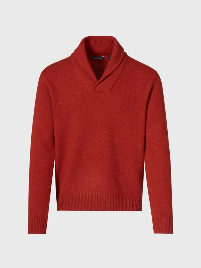 Sweaters Mens Paul Stuart Tonal Donegal Sweater Medium Blue