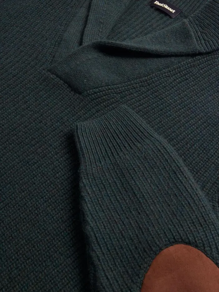 Sweaters Mens Paul Stuart Wool and Cashmere Shawl Collar Sweater Marine Blue