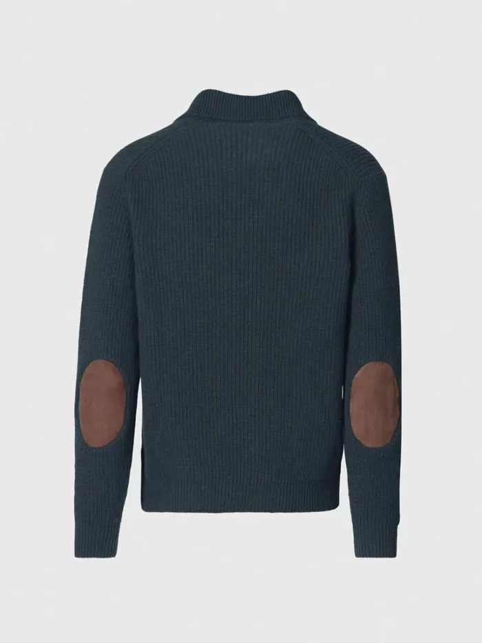 Sweaters Mens Paul Stuart Wool and Cashmere Shawl Collar Sweater Marine Blue