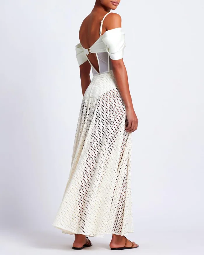 Swim CORSET NETTED MAXI DRESS PatBO Beach Dresses