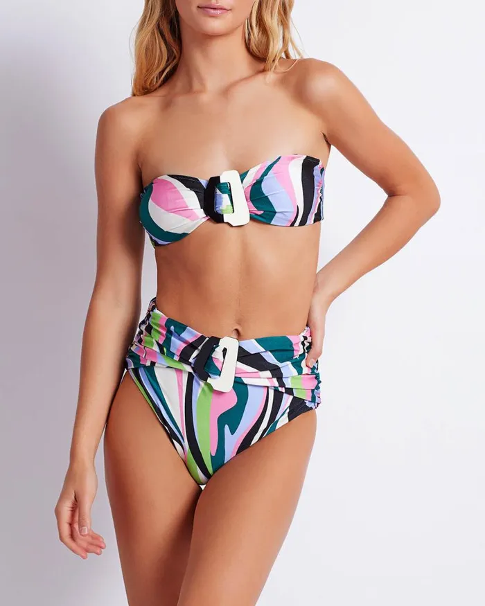 Swim DELOS HIGH WAIST BIKINI BOTTOM FINAL SALE PatBO Bikinis