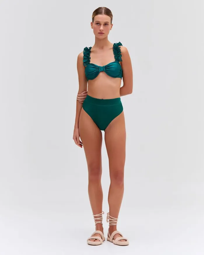 Swim FLUTTER SLEEVE BIKINI TOP PatBO Bikinis