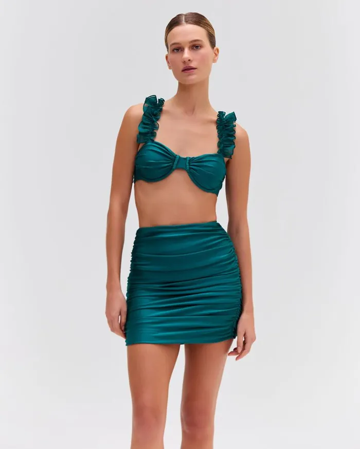 Swim FLUTTER SLEEVE BIKINI TOP PatBO Bikinis