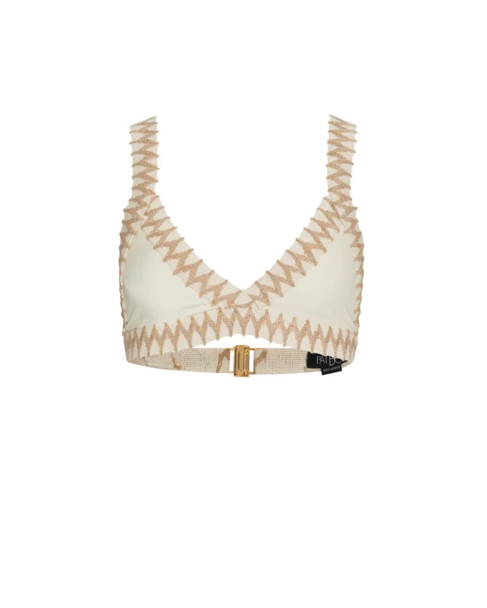 Swim JUTE TRIM BIKINI TOP PatBO Bikinis