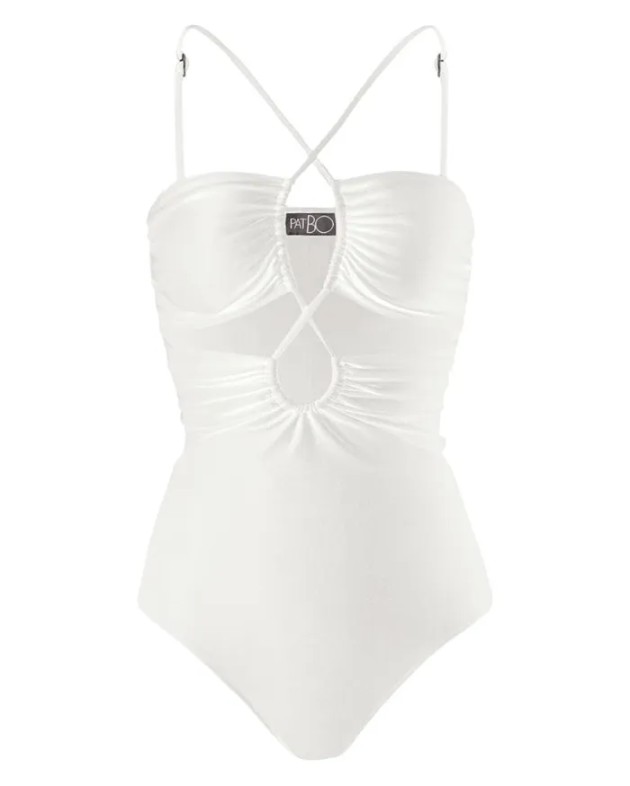 Swim LaceUp Swimsuit FINAL SALE PatBO One Pieces