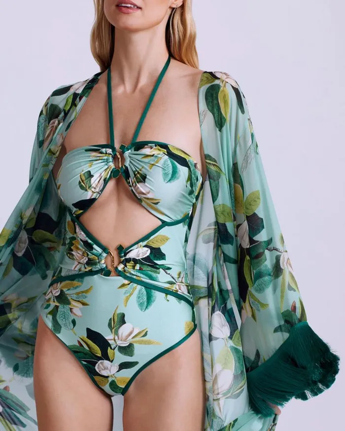 Swim Magnolia Halterneck One Piece PatBO One Pieces