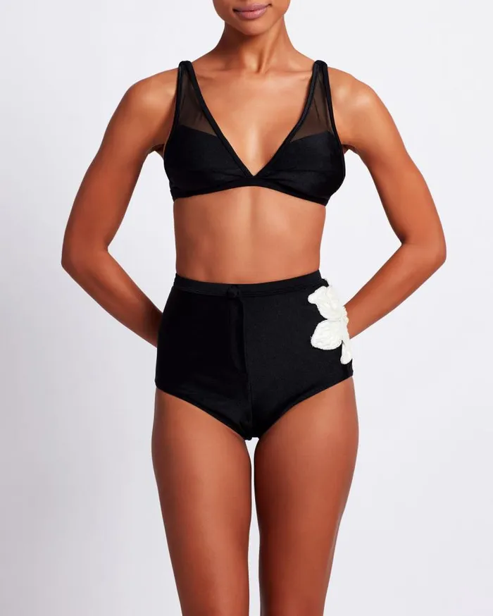 Swim MESH PANEL BIKINI TOP FINAL SALE PatBO Bikinis
