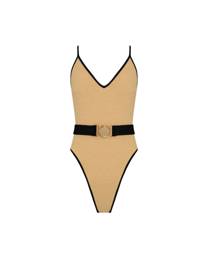 Swim Metallic Jacquard One Piece PatBO One Pieces
