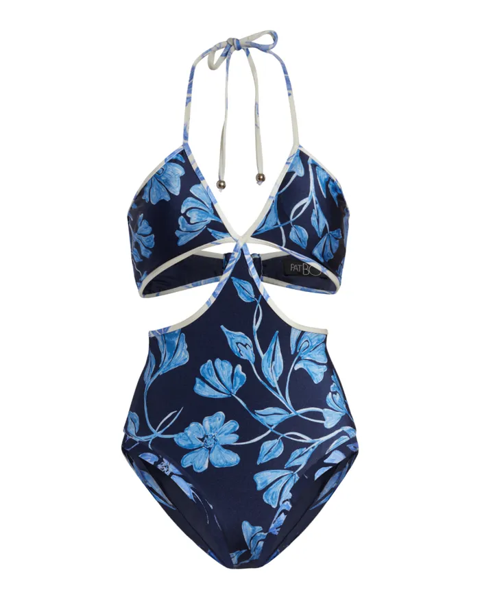 Swim Nightflower Cutout Swimsuit FINAL SALE PatBO One Pieces