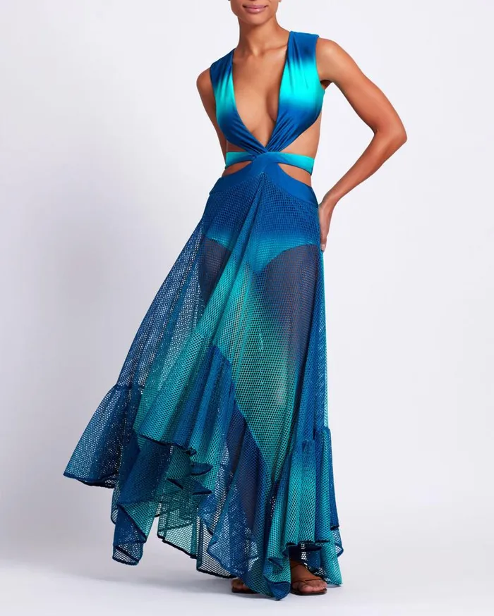 Swim OMBRE NETTED BEACH DRESS FINAL SALE PatBO Beach Dresses