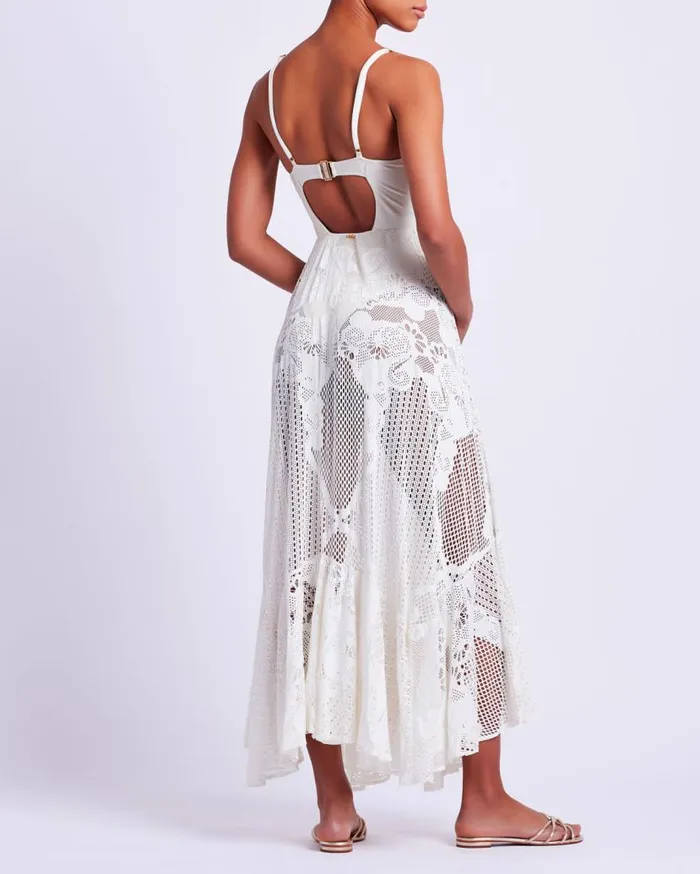Swim Pearl Beaded Bustier Beach Dress EXCLUSIVE PatBO Beach Dresses