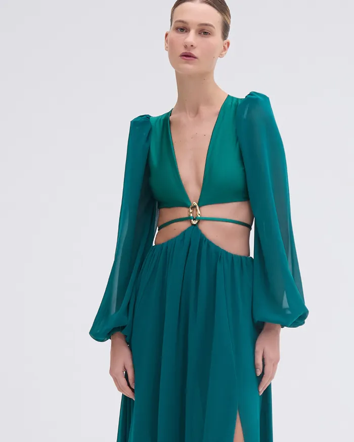 Swim PISCINA CUTOUT MAXI DRESS PatBO Beach Dresses
