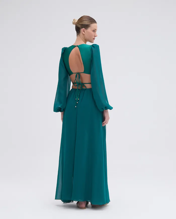Swim PISCINA CUTOUT MAXI DRESS PatBO Beach Dresses