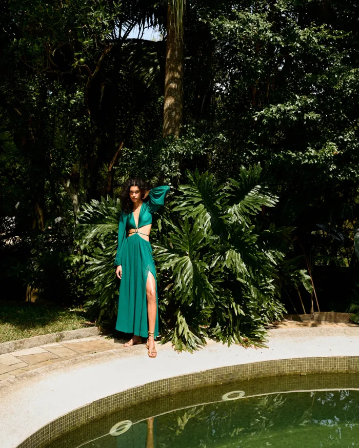 Swim PISCINA CUTOUT MAXI DRESS PatBO Beach Dresses