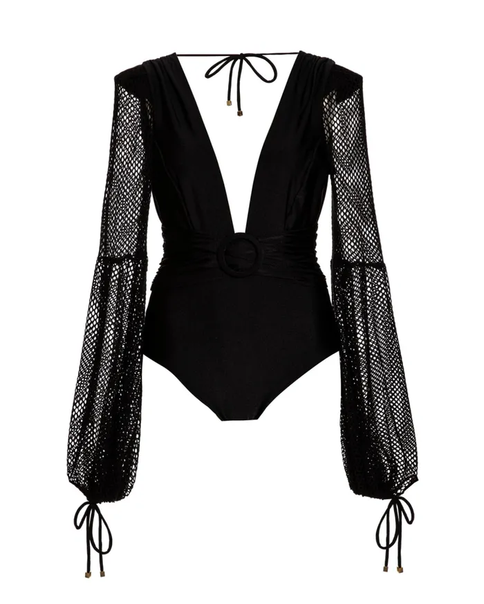 Swim Plunge Netted One Piece PatBO One Pieces