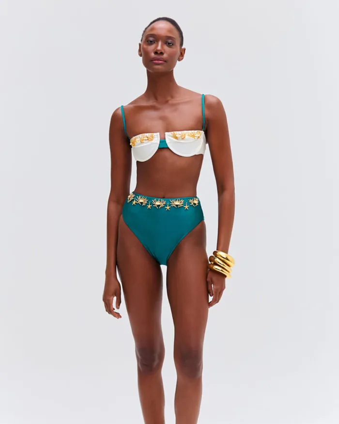 Swim PORTOFINO HANDBEADED BIKINI TOP PatBO Bikinis