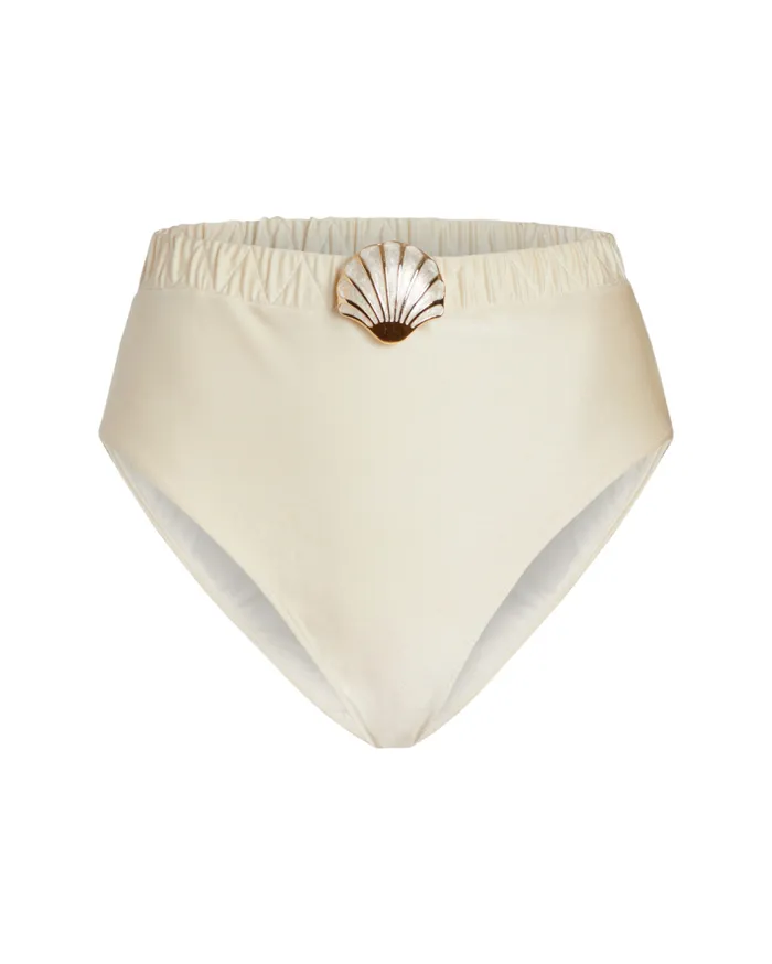 Swim SEASHELL HIGH CUT BIKINI BOTTOM FINAL SALE PatBO Bikinis