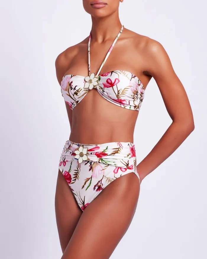 Swim Viera Halterneck Bikini Top PatBO Bikinis