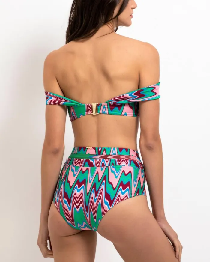 Swim Wave Printed Mesh Bikini Bottom FINAL SALE PatBO Bikinis