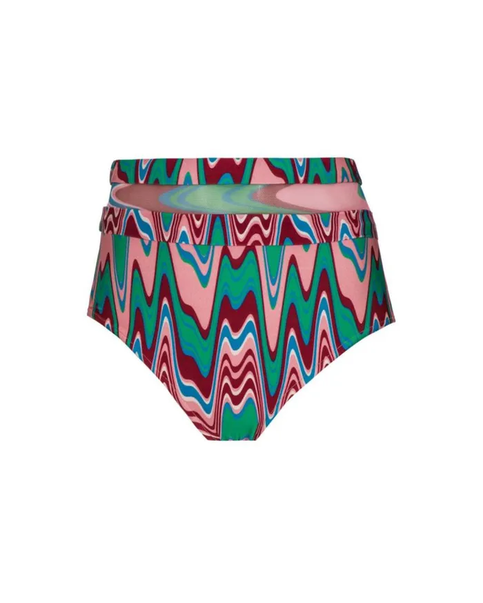 Swim Wave Printed Mesh Bikini Bottom FINAL SALE PatBO Bikinis