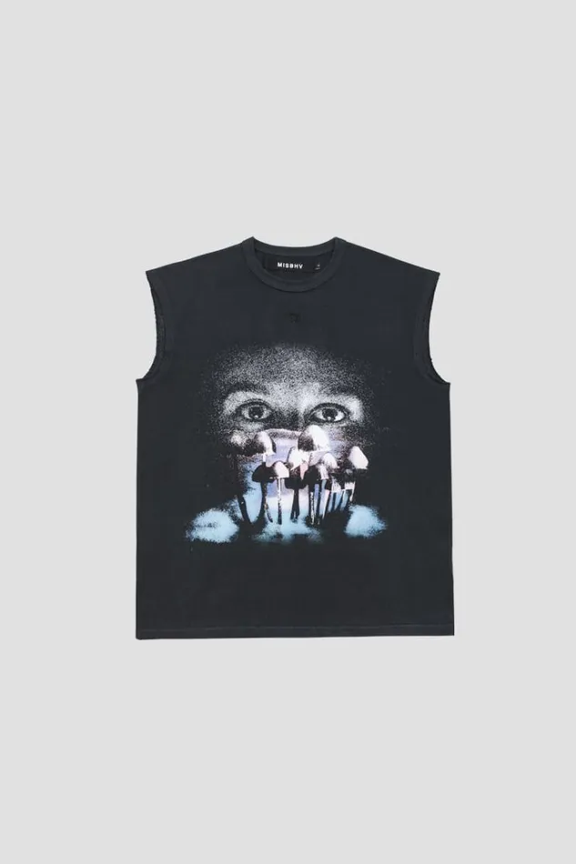 TShirts Men MISBHV Mush Sleeveless Washed Black