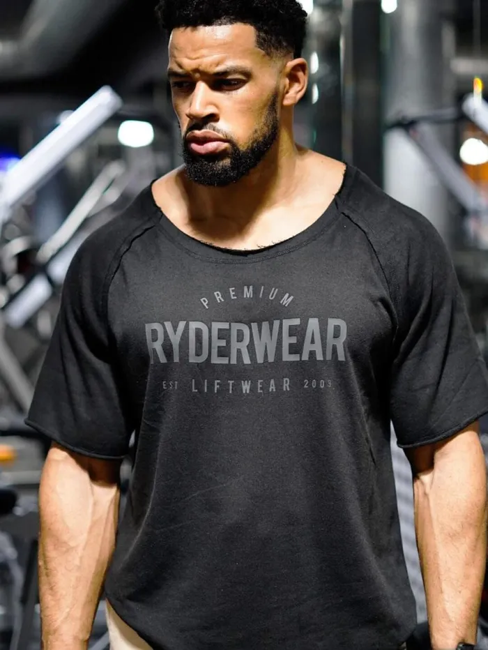 TShirts Mens Ryderwear Advance Fleece Rag Top Black