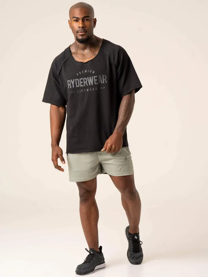 TShirts Mens Ryderwear Advance Fleece Rag Top Black