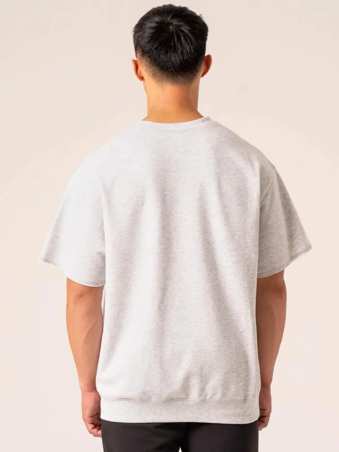 TShirts Mens Ryderwear Emerge Fleece TShirt Snow Grey Marl