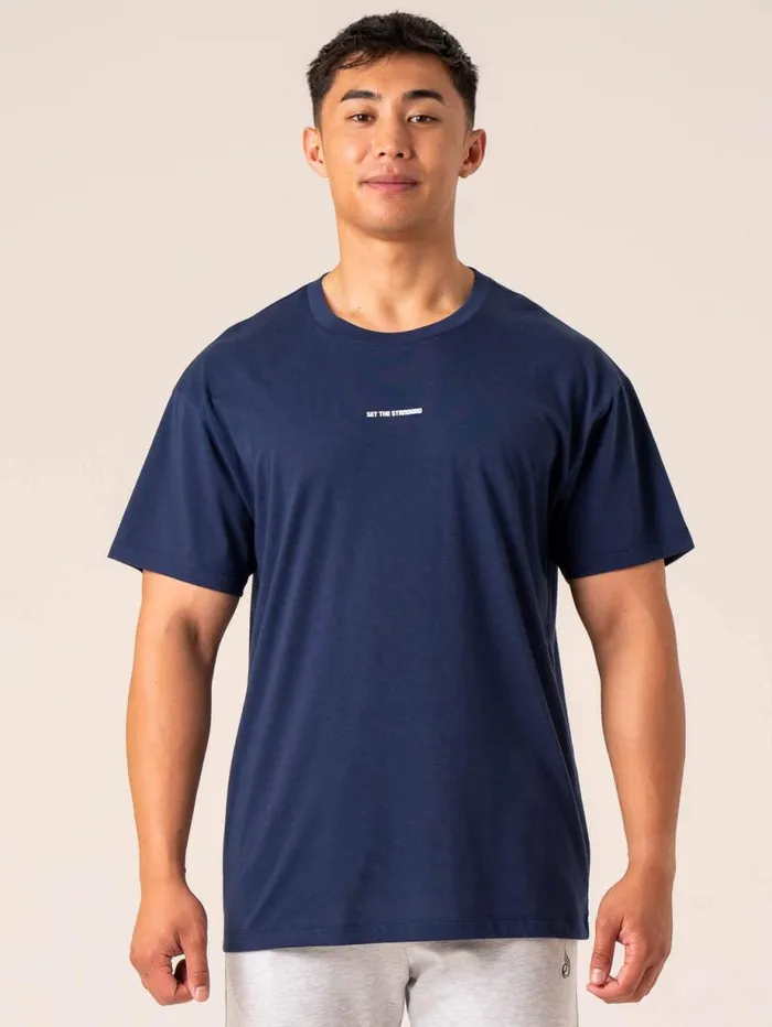 TShirts Mens Ryderwear Emerge Oversized TShirt Navy
