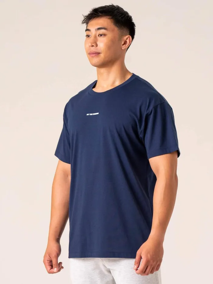 TShirts Mens Ryderwear Emerge Oversized TShirt Navy