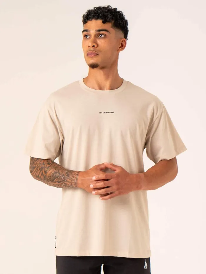 TShirts Mens Ryderwear Emerge Oversized TShirt Sand