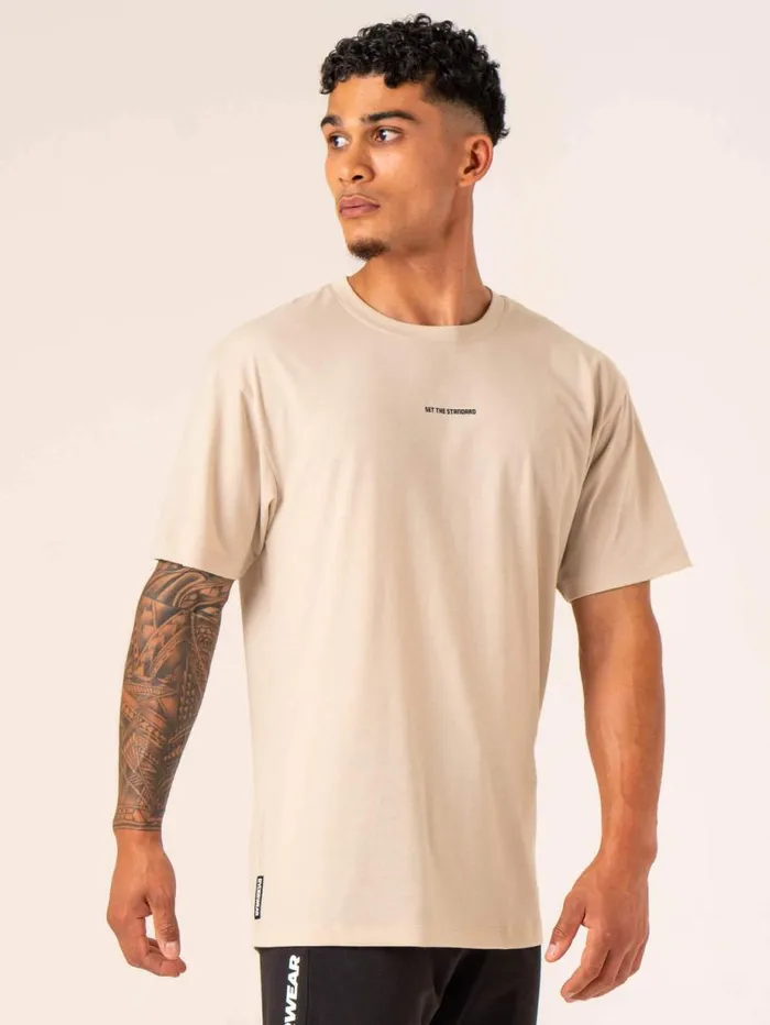 TShirts Mens Ryderwear Emerge Oversized TShirt Sand
