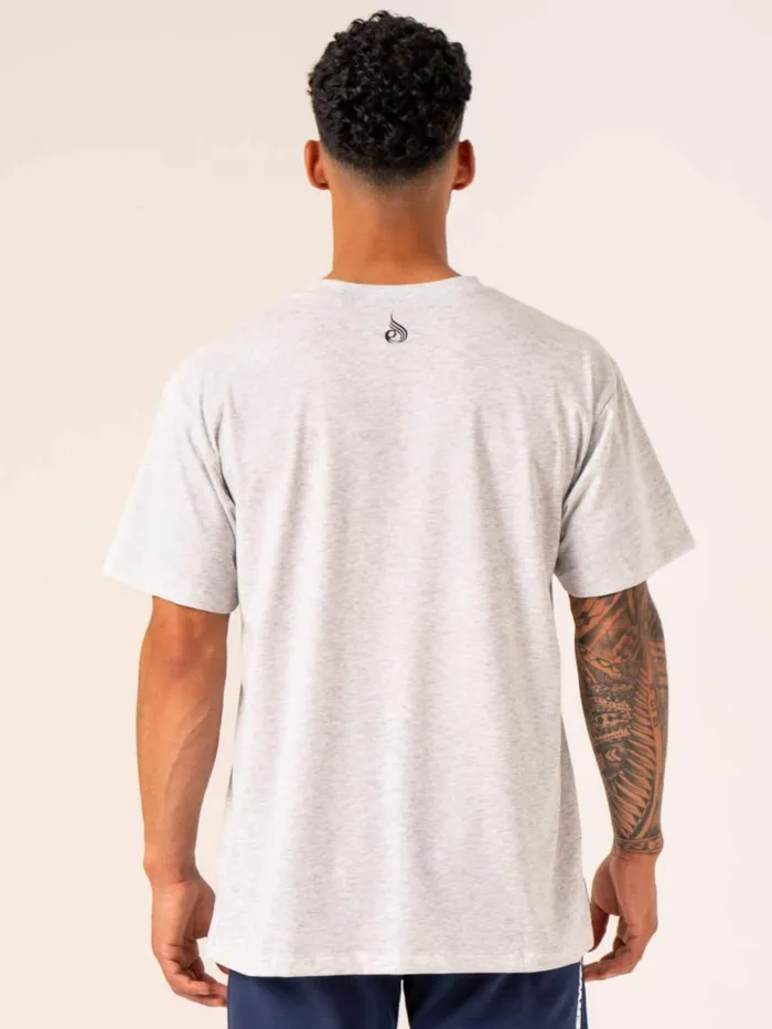 TShirts Mens Ryderwear Emerge Oversized TShirt Snow Grey Marl