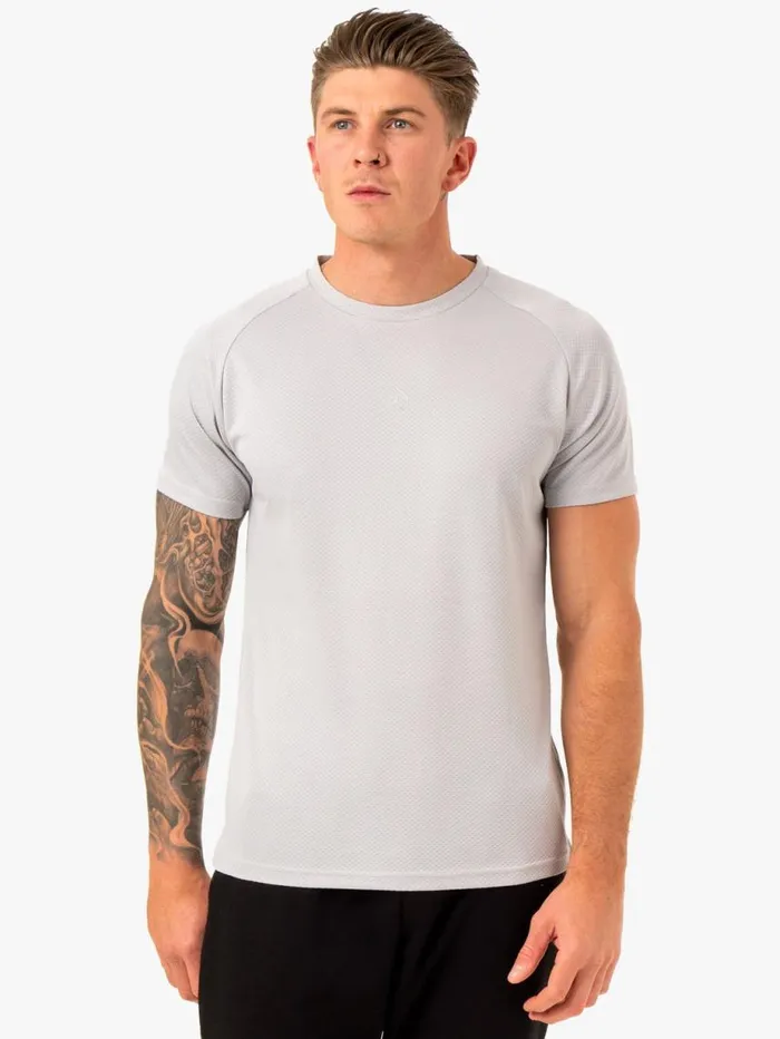 TShirts Mens Ryderwear Enhance TShirt Snow Grey