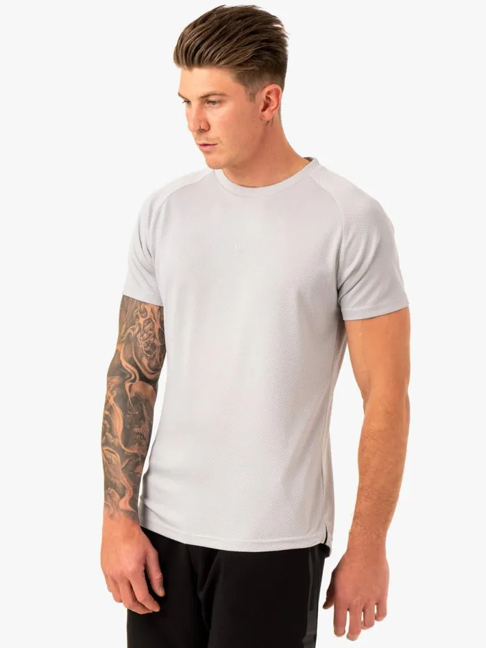 TShirts Mens Ryderwear Enhance TShirt Snow Grey